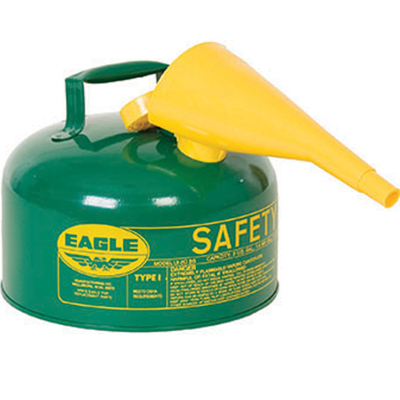 2 1/2 Gallon Type I Gas Can With Funnel - Green