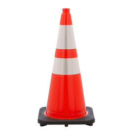 28" Safety Cone with Reflective Stripes