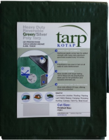 12X16 Green and Silver Heavy Duty Tarp