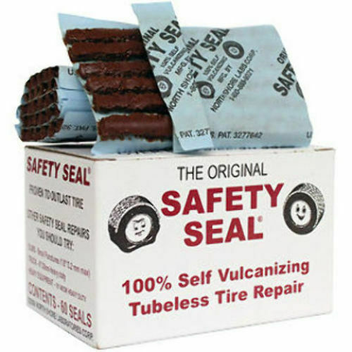 60 Piece 4" Tubeless Tire Repair - Seals Only