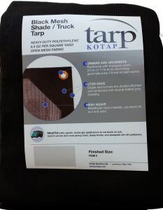 10x18 Black Mesh Tarp