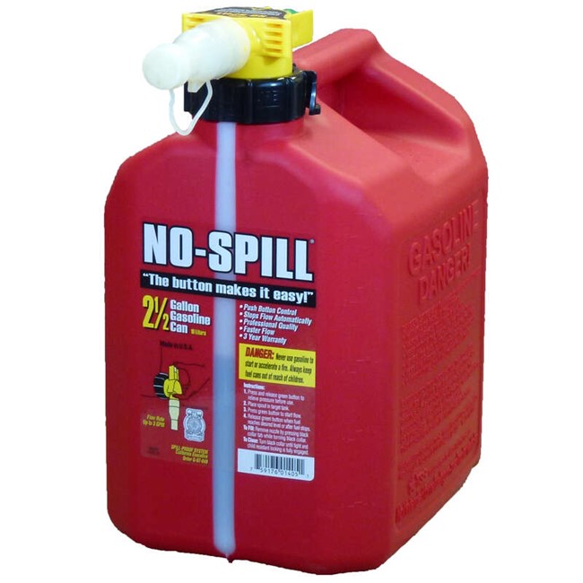 2-1/2 Gallon No-Spill Gas Can