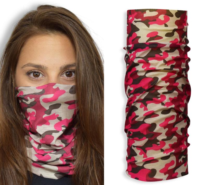 Camo-blk/pink - face guard