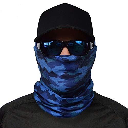 Blue camo - face guard