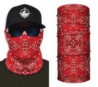 Red paisley - face guard