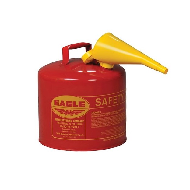 5 Gallon Type I Gas Can With Funnel - Red