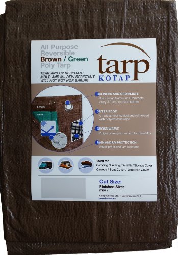 12x16 Brown/Green Light Duty Tarp