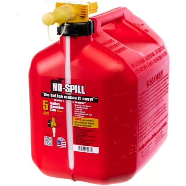5 Gallon No-Spill Gas Can with View Stripe